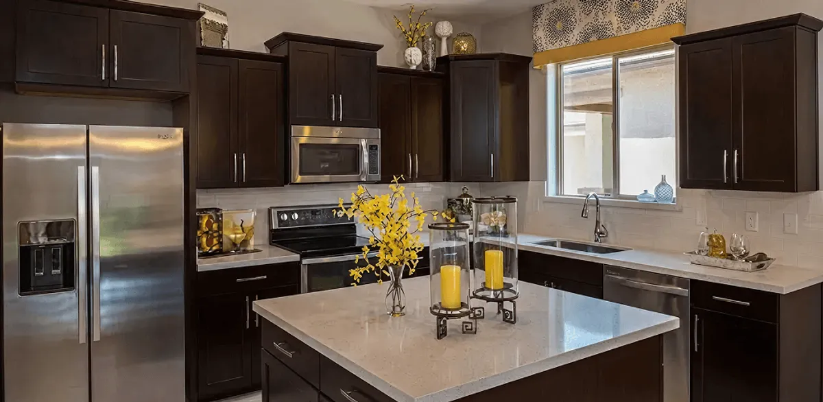 Cabinet painting results with freshly painted kitchen cabinets in Fargo, ND